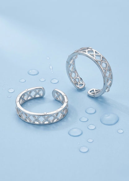 Silver Criss Cross Band Toe Ring |Chandi Ki Bichiya