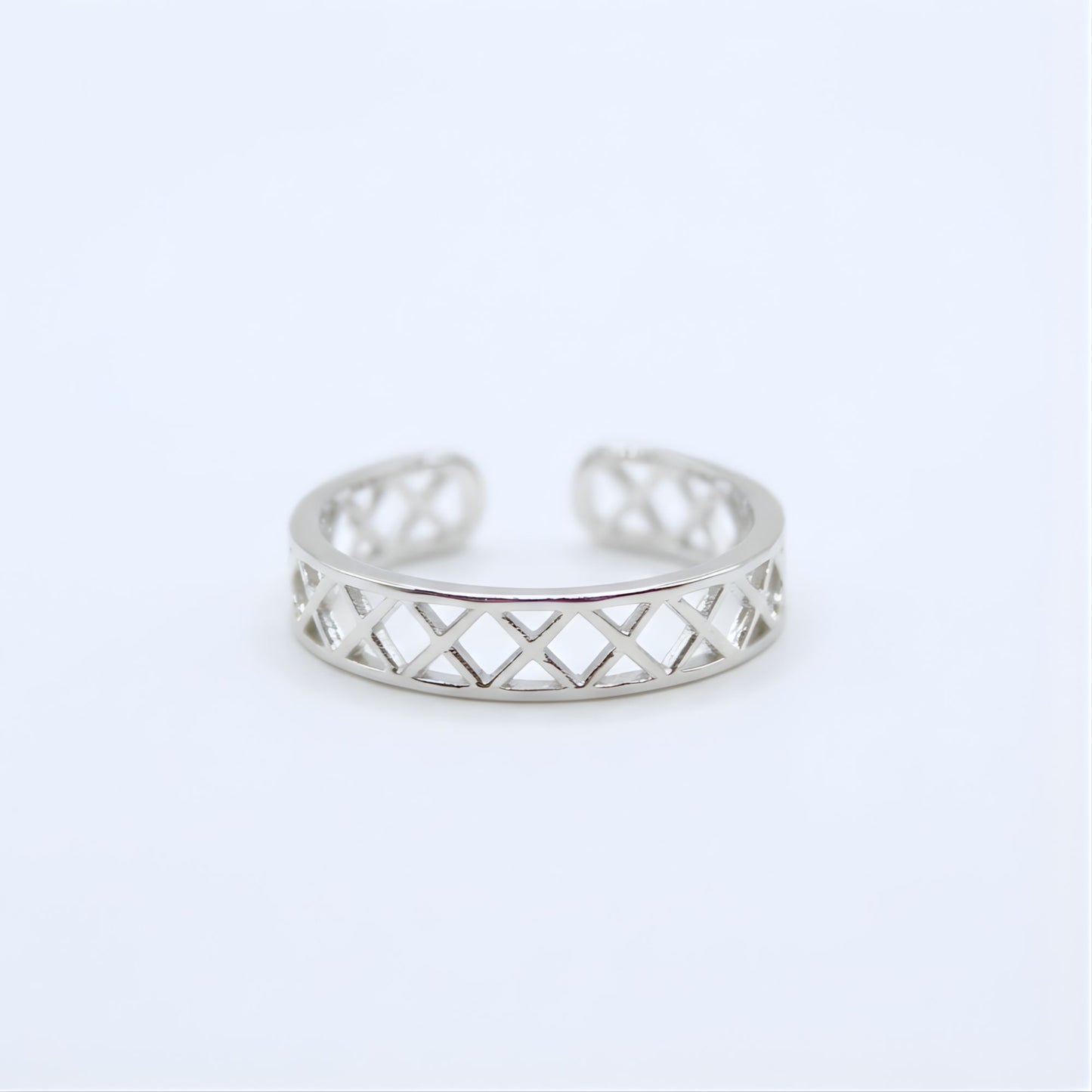 Silver Criss Cross Band Toe Ring |Chandi Ki Bichiya