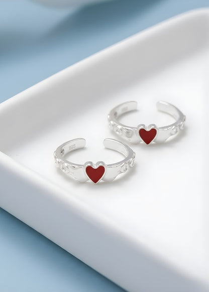 Silver Angel Heart Toe Ring | Chandi ki Bichiya